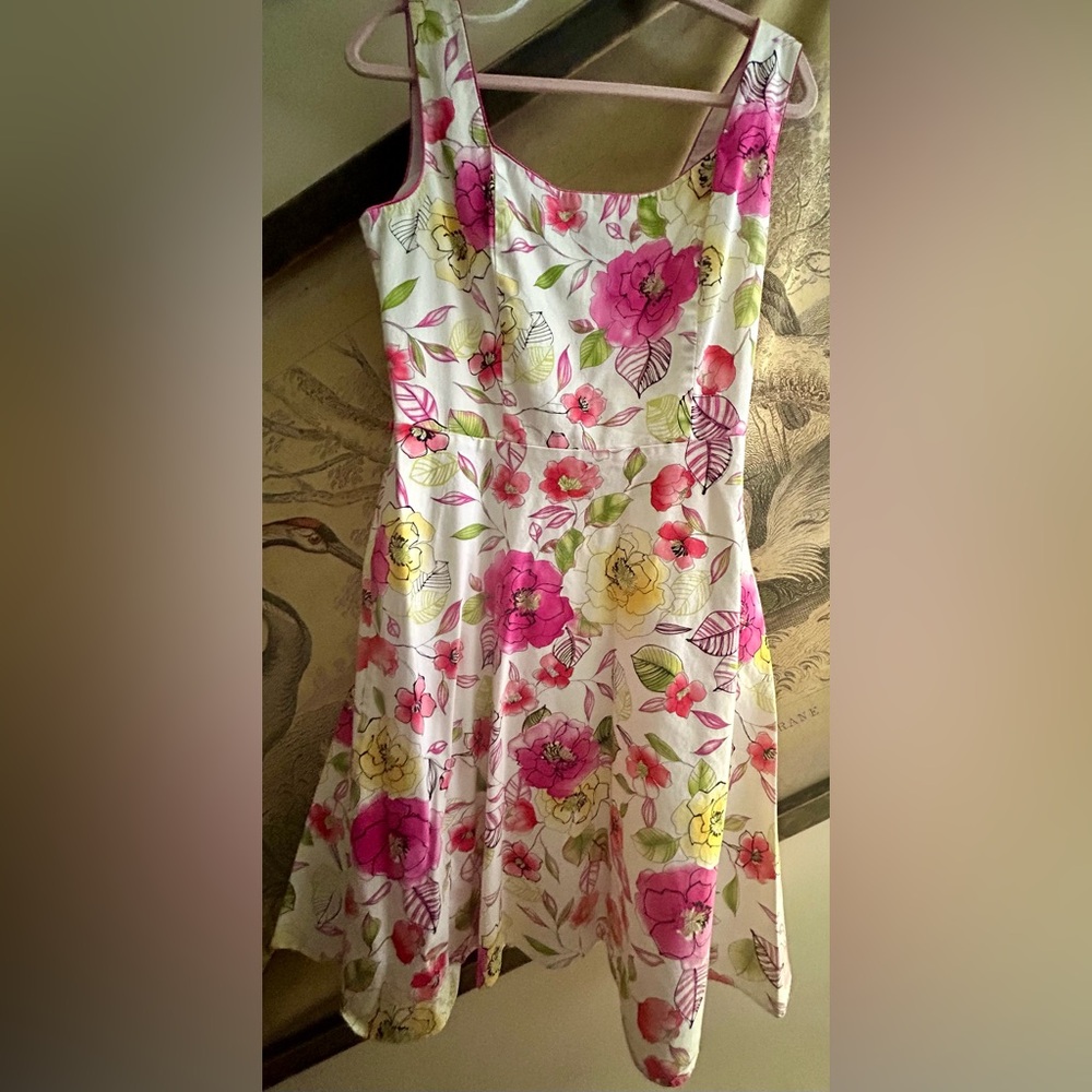 * Scarlett Pink Floral Print Fit & Flare Dress Sundress SZ 11 - 12 *
